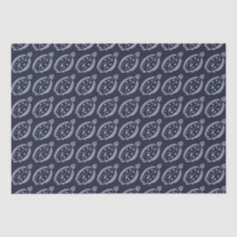 Fun Flounder Fish in Licht Paarse op Deepest Blue Tissuepapier