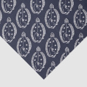 Fun Flounder Fish in White op Deepest Blue Tissuepapier (Detail)