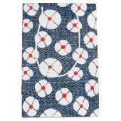 Fun Flower on Denim Medium Cadeauzakje (Voorkant)