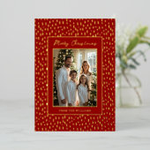 Fun Foil Noël Carte Modèle Personnaliser (Debout devant)