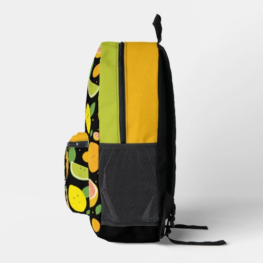 Fun Food Fruit Kinder naam Monogram Bedrukte Rugzak (Rechts)