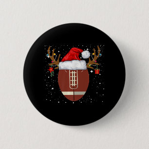 Fun Football Reindekerstkerstfeestdag Ronde Button 5,7 Cm