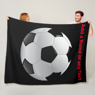 Fun Football Soccer Fleece Throw Blanket