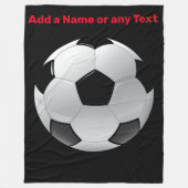 Fun Football Soccer Fleece Throw Blanket (Voorkant)