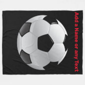 Fun Football Soccer Fleece Throw Blanket (Voorkant (Horizontaal))
