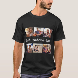 Fun Foto Best Husband Ever Persoonlijk Zwart T-shirt