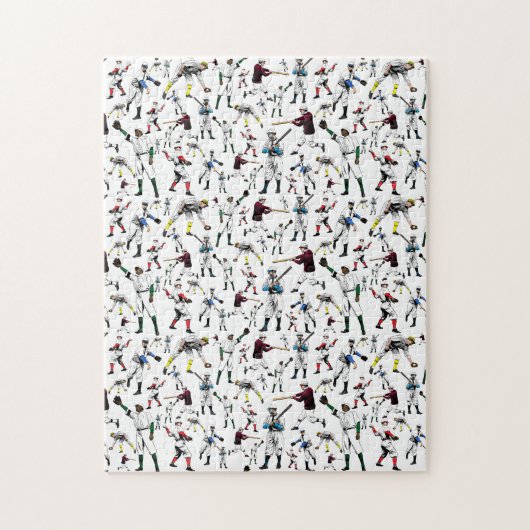 Fun Foto-illustratie van  honkbalspelers Legpuzzel (Verticaal)