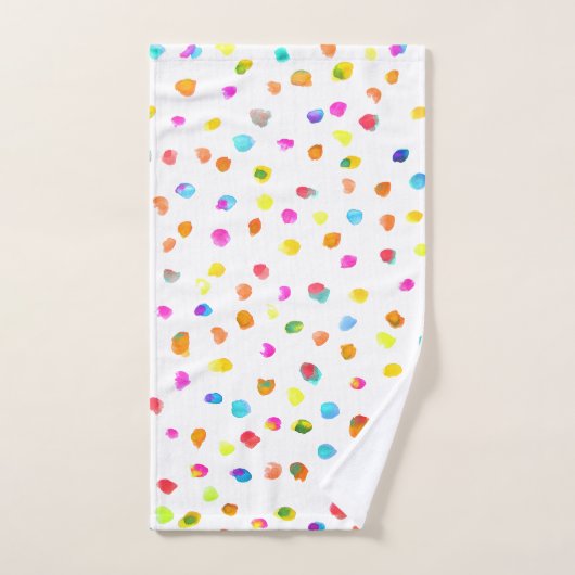 Fun fou coloré pois joyeux (Serviette à main)