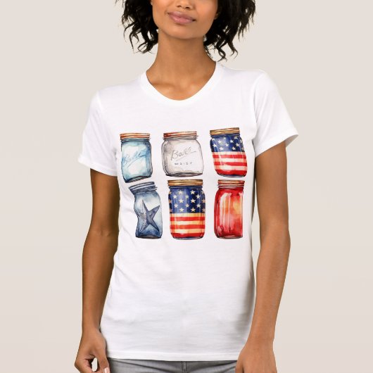 Fun Fourth of July Patriottisch T-shirt (Voorkant)