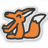 Fun Fox Drawing Sticker (Voorkant)