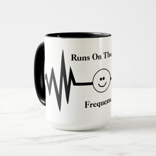 Fun Frequency Line Smile Mug (Devant gauche)