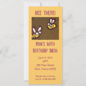Fun frog et abeilles Invitation de la fête (Dos)