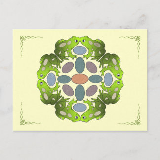 Fun Frog Mandala Briefkaart