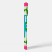 Fun Frog Pattern Pink Green Custom Name Case-Mate iPhone Case (Achterkant / Rechts)