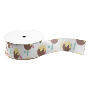 Fun Frosted Sprinkles Blauwgroen Cake Pop Donut Ho Grosgrain Lint