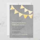 Fun Fun Flags Jaune et Gray Invitations de mariage (Devant)