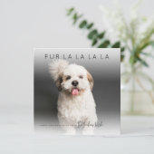 Fun Fun Fur La La La | Carte de Noël photo (Debout devant)