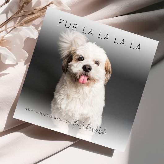 Fun Fun Fur La La La | Carte de Noël photo