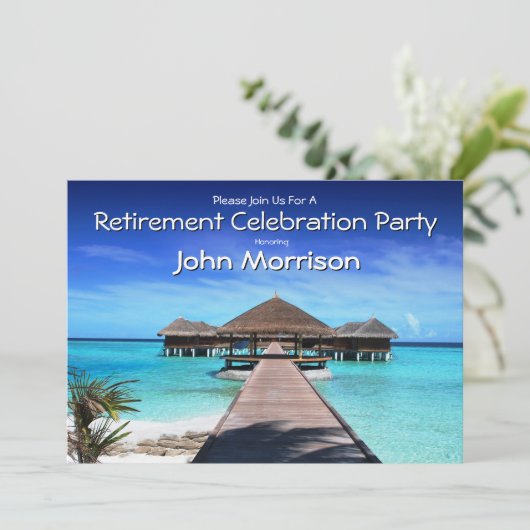 Fun Fun Party de retraite Invitation (Debout devant)