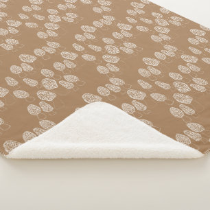 Fun Fungi Morel Mushroom Pattern Cozy Sherpa Deken