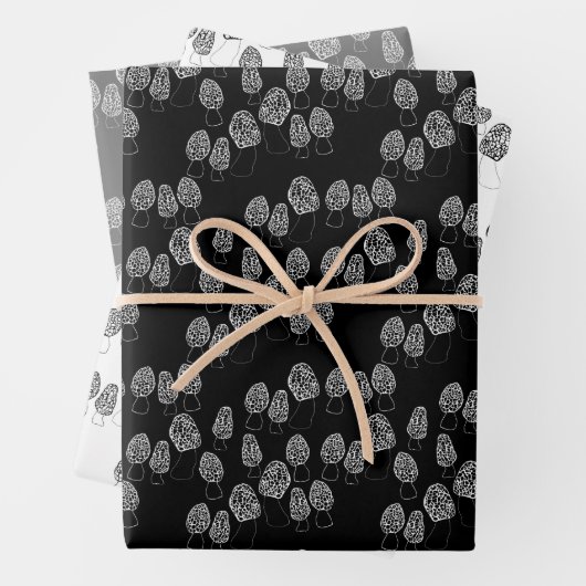 Fun Fungi Morel Mushroom Pattern Gift Inpakpapier Vel (In situ)