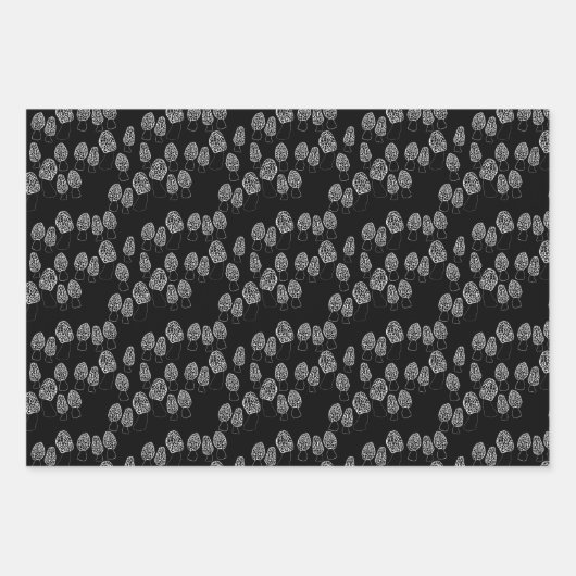 Fun Fungi Morel Mushroom Pattern Gift Inpakpapier Vel (Voorkant)
