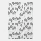 Fun Fungi Morel Mushrooms Patroon Theedoek (Verticaal)