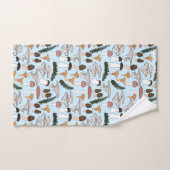 Fun Fungi Mushroom Fern Pattern Bad Handdoek (Handdoek)
