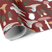 Fun Fungi Mushroom Fern Pattern Gift Cadeaupapier (Rol Hoek)