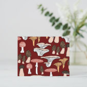 Fun Fungi Mushroom Patroon Briefkaart (Staand voorkant)