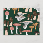 Fun Fungi Mushroom Patroon Briefkaart (Voorkant)