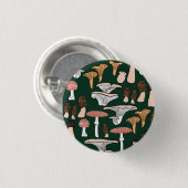 Fun Fungi Mushroom Patroon Ronde Button 3,2 Cm (Voorkant /achterkant)