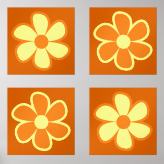 Fun Funky 60s 70s Retro Flower