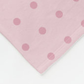 Fun Funky Big Banana Pink Polka Dot Print Fleece Deken (Hoek)