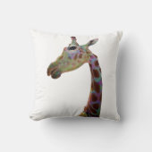 Fun funky Colorful Giraffe Sierkussen (Voorkant)