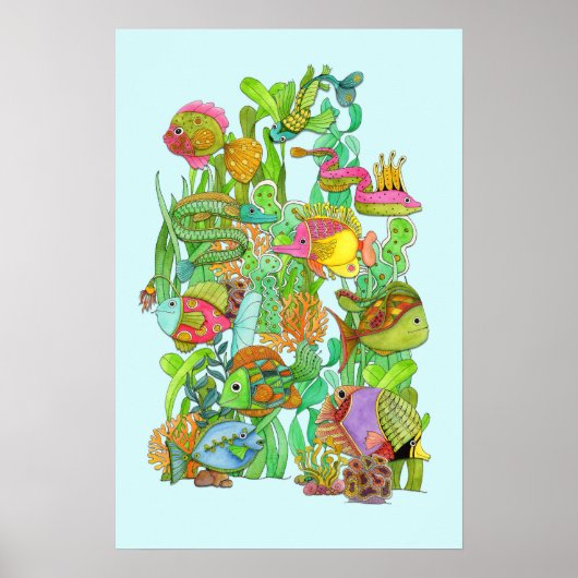 Fun Funky Fish Poster 16 x 24 (Voorkant)