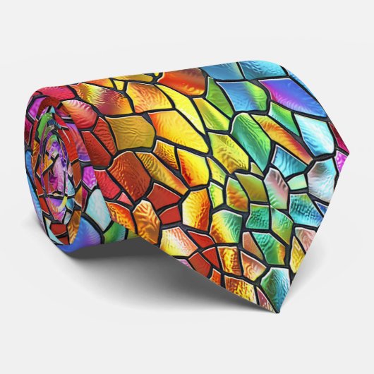 Fun & Funky Glas in lood Stropdas (Opgerold)