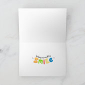 Fun Funky Happy Smile Carte de voeux Anniversaire (Intérieur)