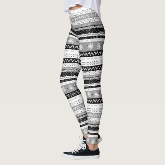 Fun, Funky, Multi Patterned Black & White Leggings (Links)