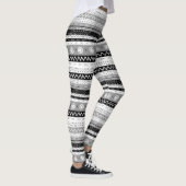 Fun, Funky, Multi Patterned Black & White Leggings (Rechts)