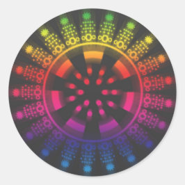 Fun Funky Psychedelic Circular Burst Sticker
