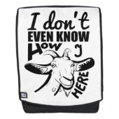 Fun Funny Chèvre Pun Cool Texte Design sac à dos (Devant)