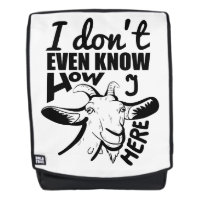 Fun Funny Chèvre Pun Cool Texte Design sac à dos