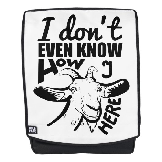 Fun Funny Goat Pun Cool Text Design Rugzak Rugtassen (Voorkant)