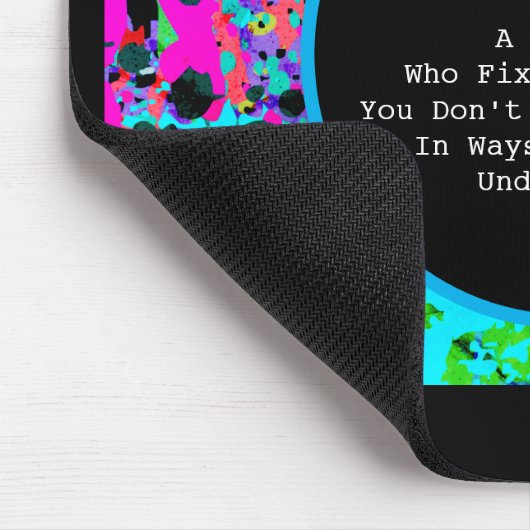 Fun Gag Gift for Programmers Abstract Splatter Art Muismat (Hoek)