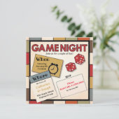 Fun Game Night Invitation Kaart (Staand voorkant)