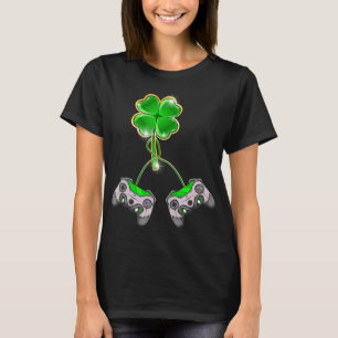 Fun Gamer Gaming St Patricks Day Video Game Shamro T-shirt