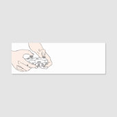 Fun Gamer Video Game Controller & Hands Naamplaatje (Voorkant)