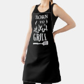 Fun Geboren in Grill Black Grill BBQ Schort (Insitu)