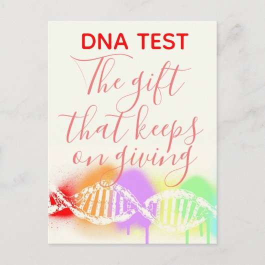 Fun Genealoge DNA test het Gift dat blijft geven Briefkaart (Voorkant)